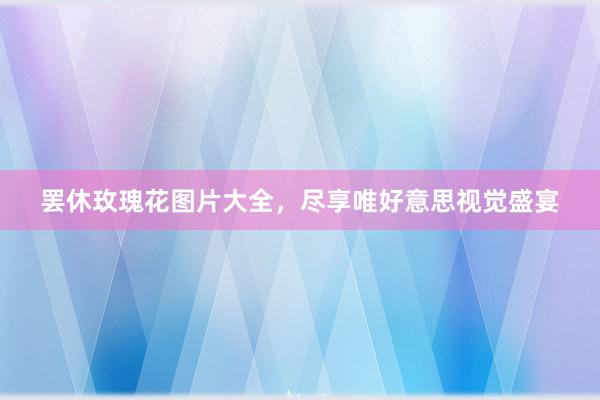 罢休玫瑰花图片大全，尽享唯好意思视觉盛宴